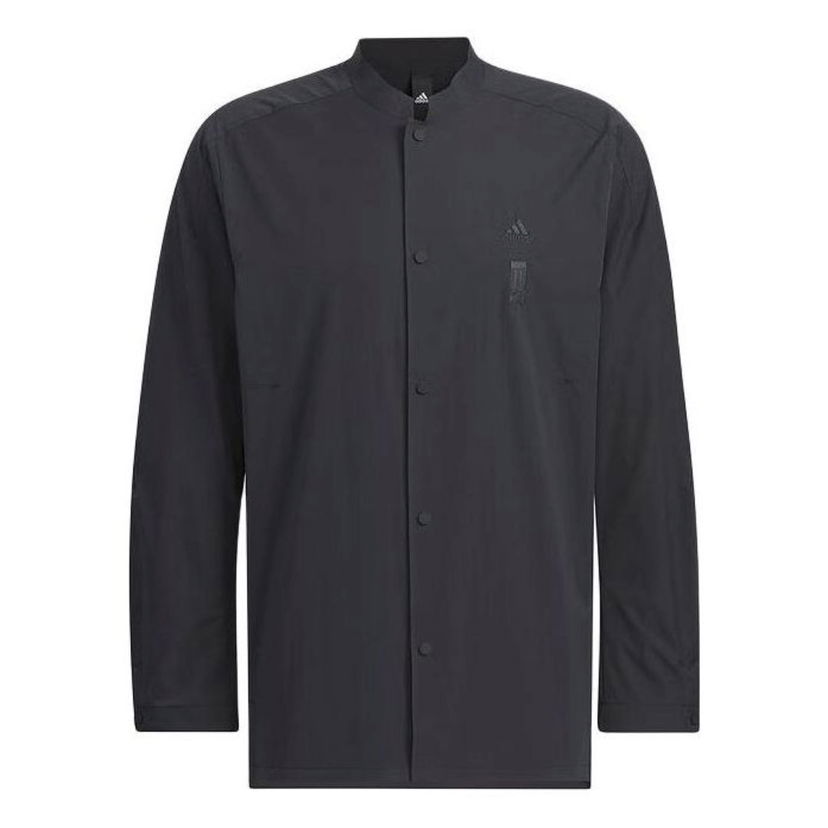 Риза adidas Originals Premium Woven Sport Long Sleeve Shirt Черно | IW1510