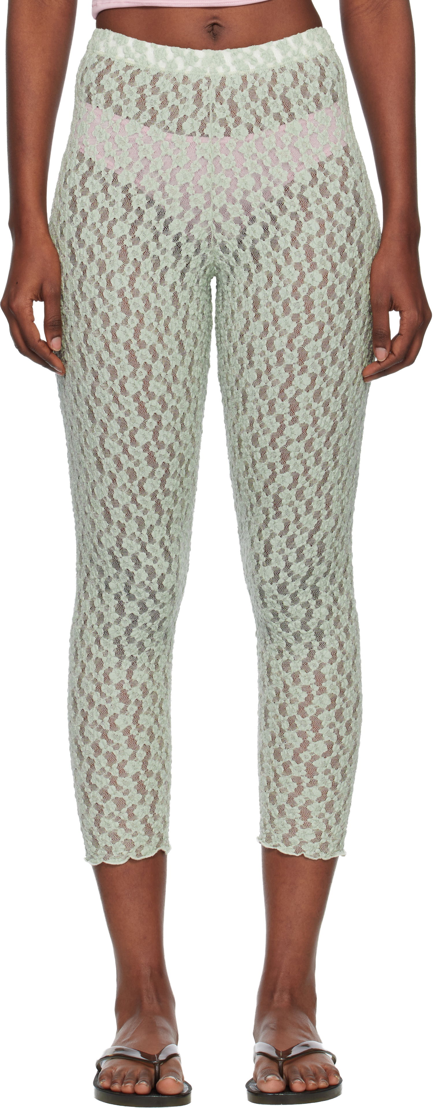 Клинове Baserange Serra Lace Leggings Зелено | PASEL-LA-WI25, 0