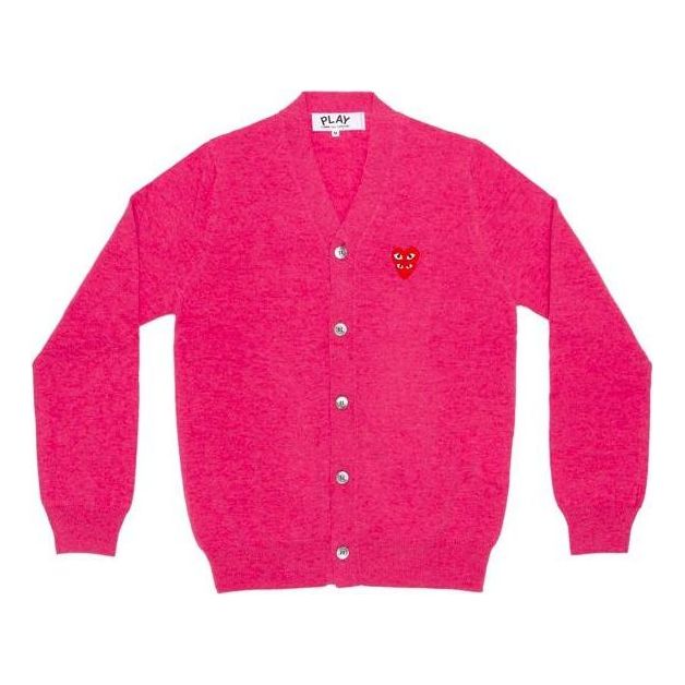 Пуловер Comme des Garçons PLAY Family Heart Cardigan Розово | AZ-N076-051-4