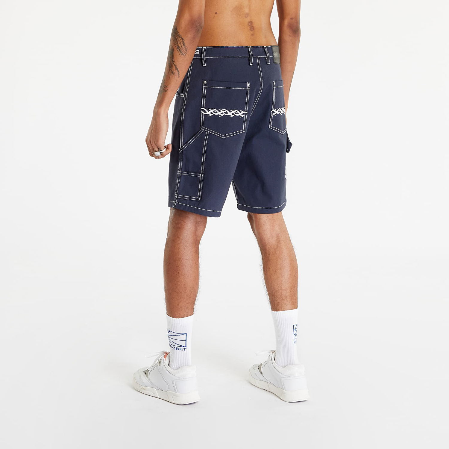 Къси панталони Pleasures Kort Painter Shorts Тъмно синьо | P23SP044 NAVY, 1