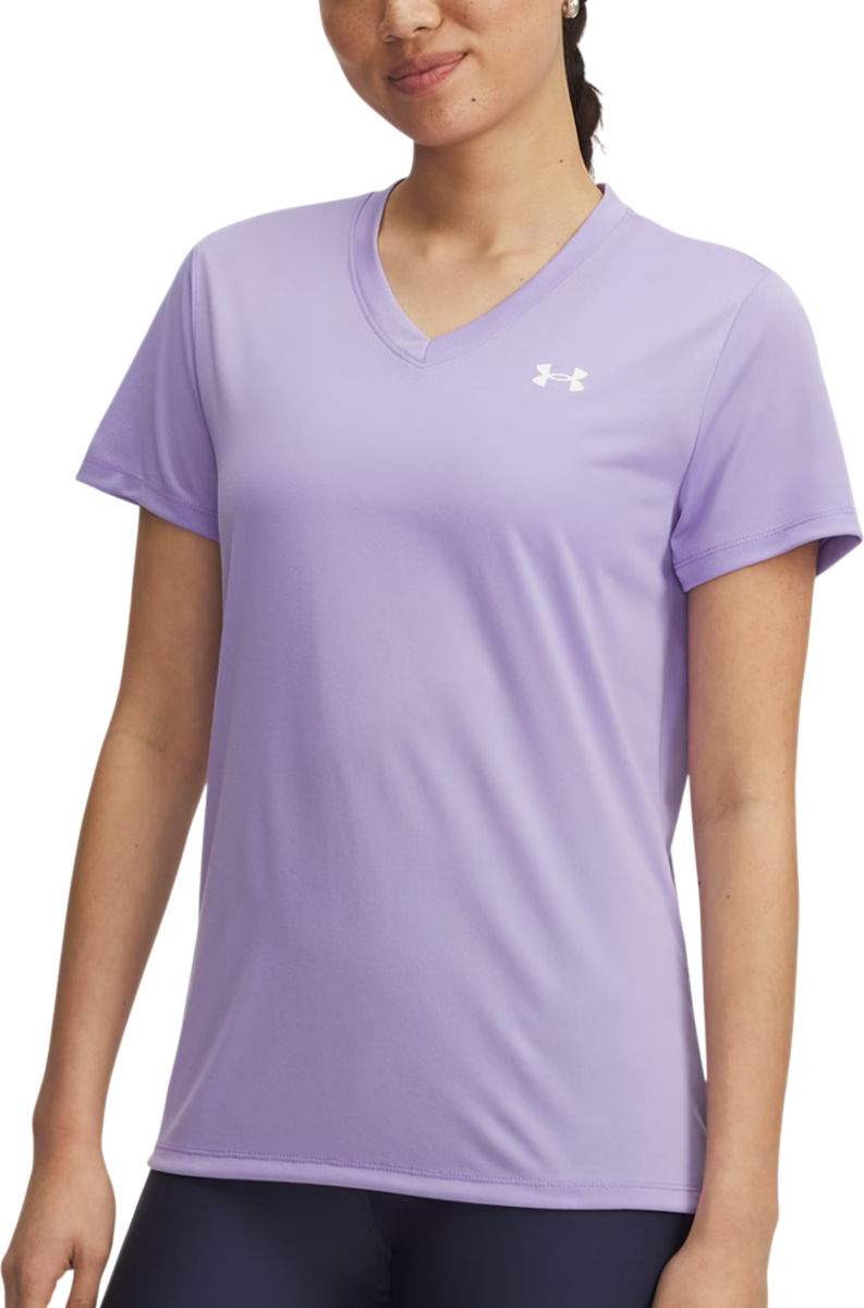 Тениска Under Armour V-Neck Short-Sleeve Tech SSV Solid T-Shirt Лилаво | 1384229-538