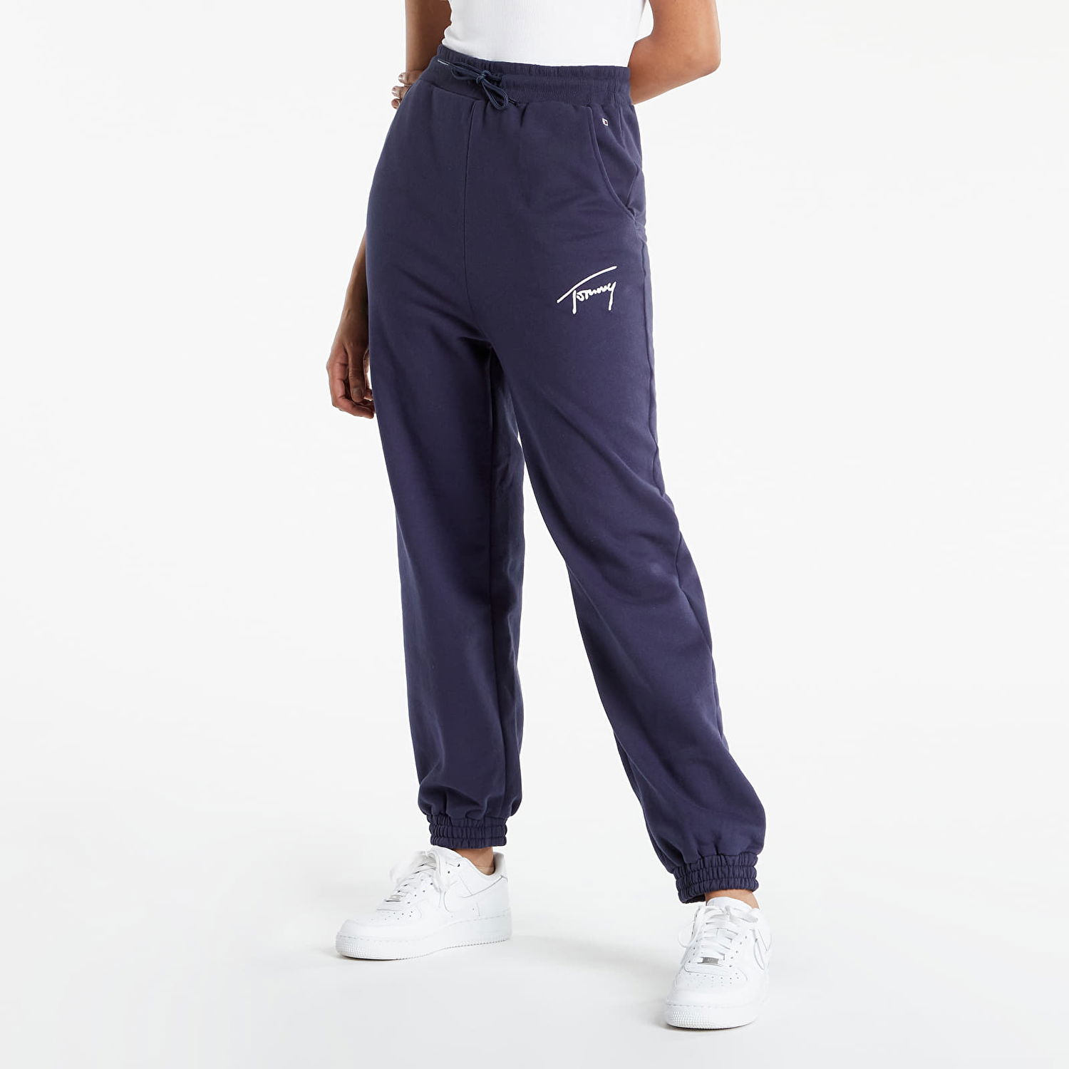 Спортни панталони Tommy Hilfiger Signature Sweatpants Тъмно синьо | DW0DW11886 C87, 0