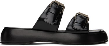 Кецове и обувки BY FAR BY FAR Wyatt Platform Sandals Черно | 23SSWYSBLSPN, 0