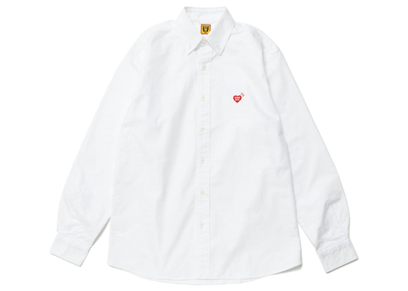 Риза Human Made Long Sleeve Button-Down Shirt Бяло | HM25SH005, 0