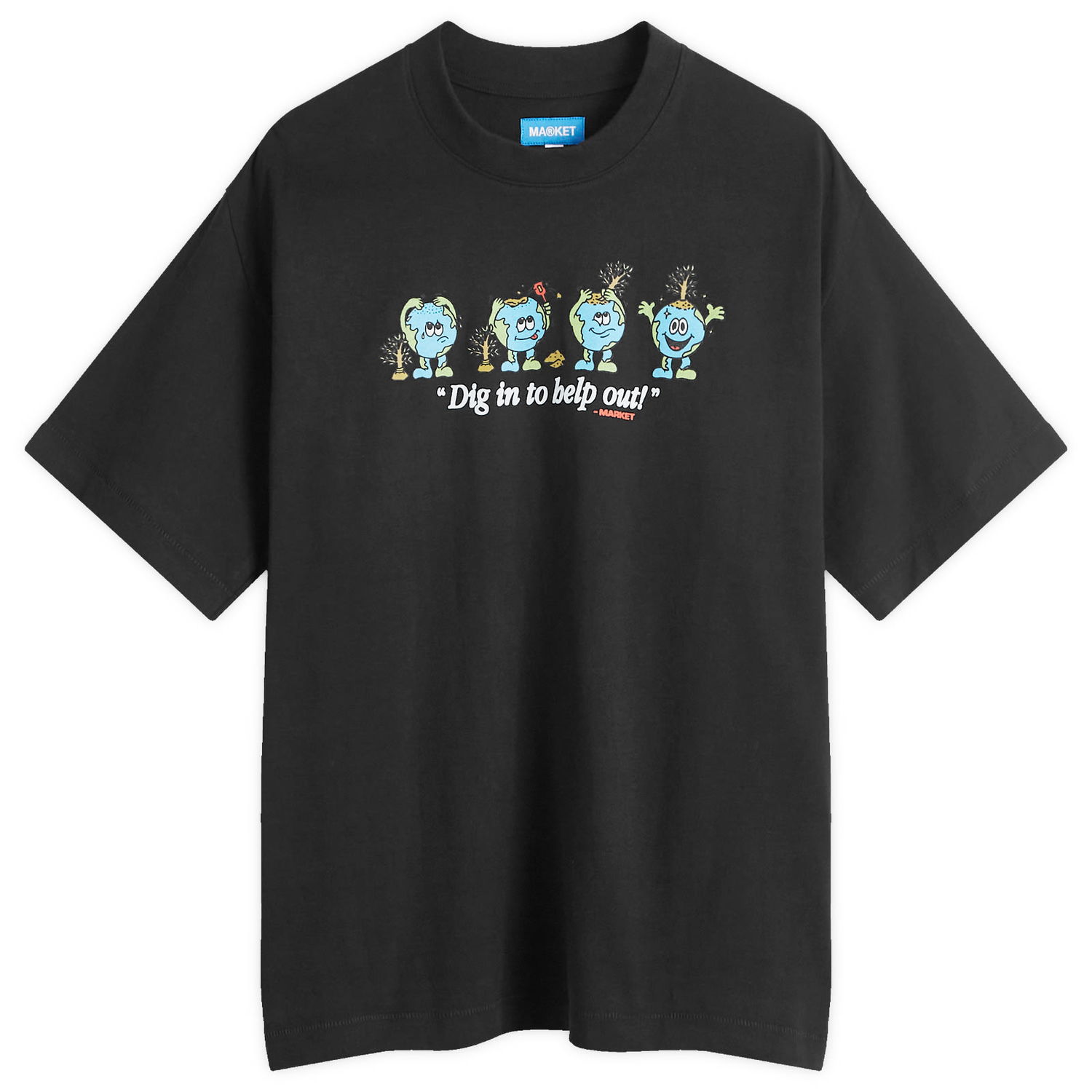 Тениска MARKET Dig In Graphic Print Черно | 399001935-BLK, 0