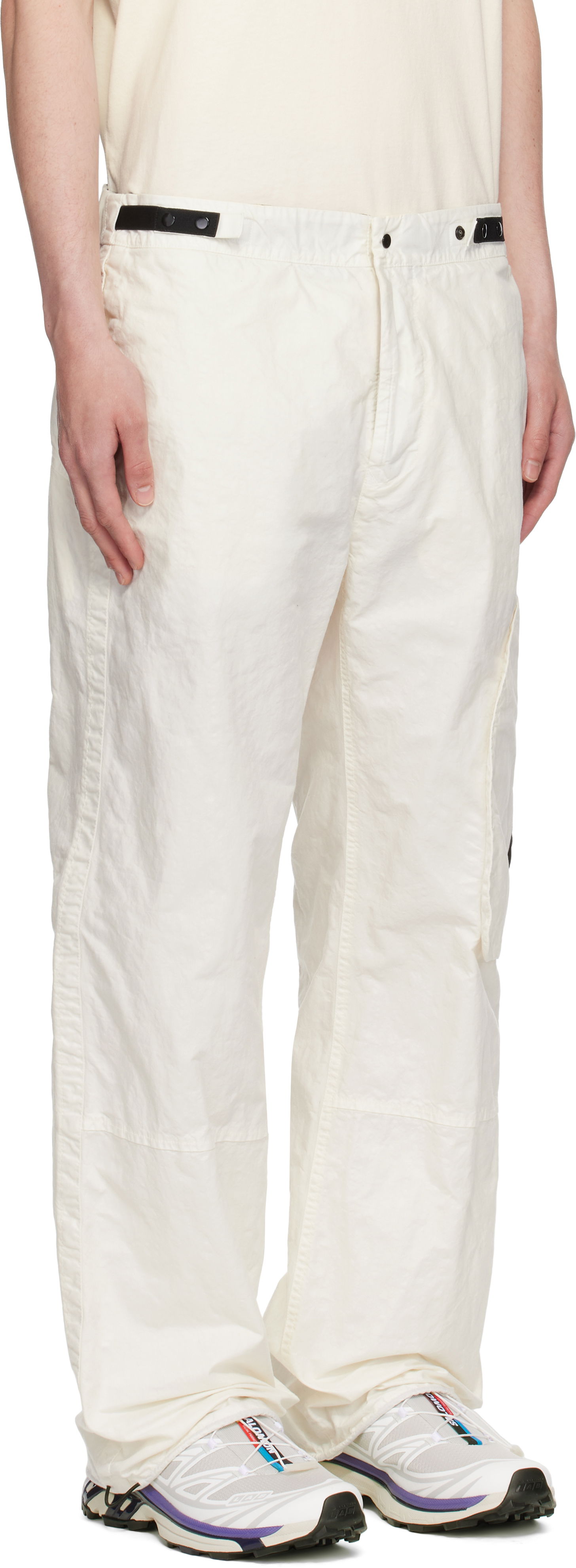 Карго панталони Stone Island Stone Island Organic Look Nylon Panama-TC Cargo Pants Бяло | K1S15 3100010 S0069, 1
