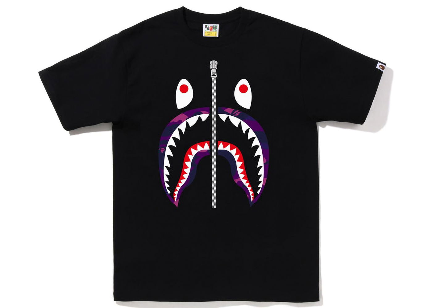 Тениска BAPE Color Camo Shark Tee Черно | 1I80-110-016, 0