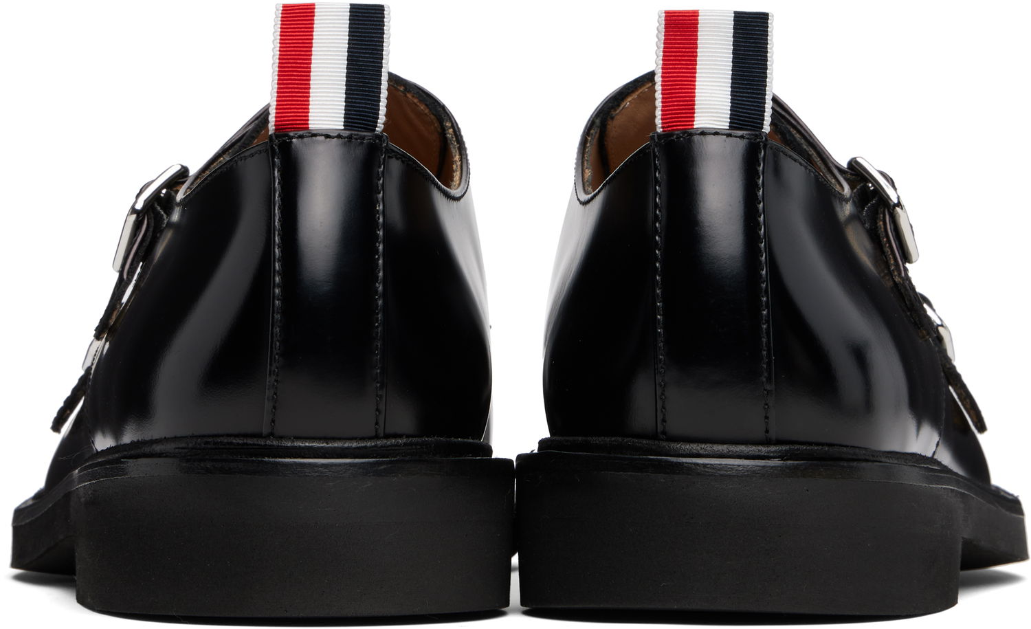 Облекло Thom Browne Thom Browne Soft Spazzolato Double Monk Strap Shoes Черно | MFG018C-L0043, 1