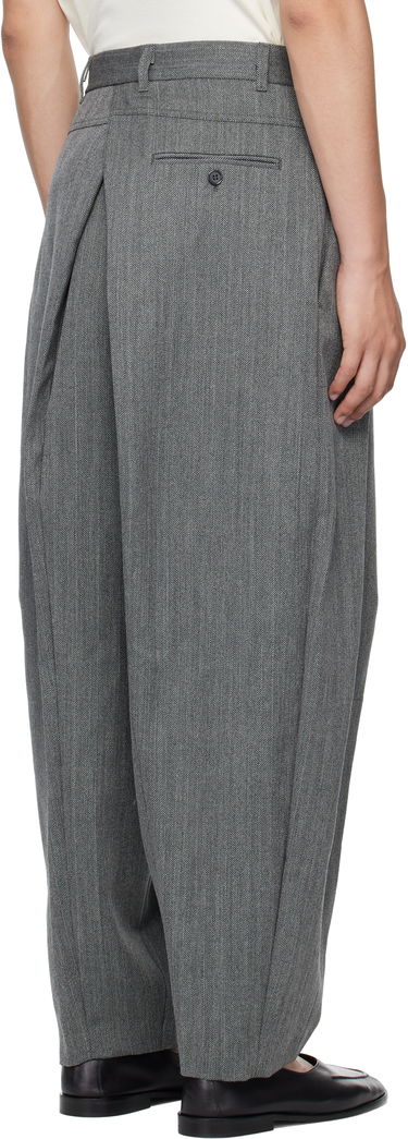Панталони HED MAYNER Hed Mayner Pleated Wide-Leg Wool Trousers Сиво | HMMB30042A-HB103, 2