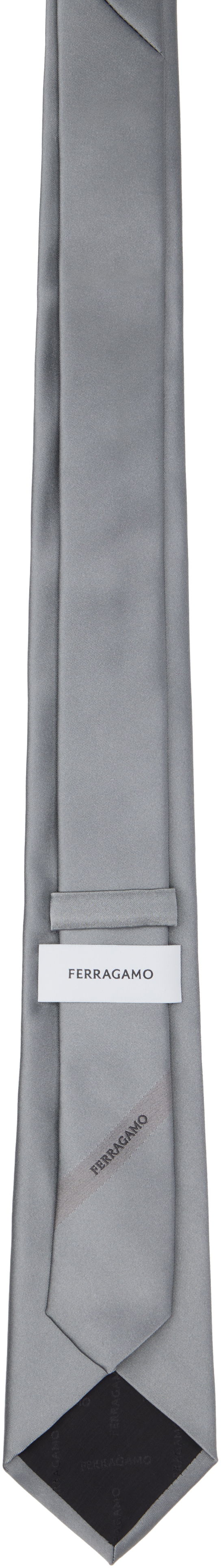 Колани FERRAGAMO Ferragamo Silk Tie Сиво | 763130, 1