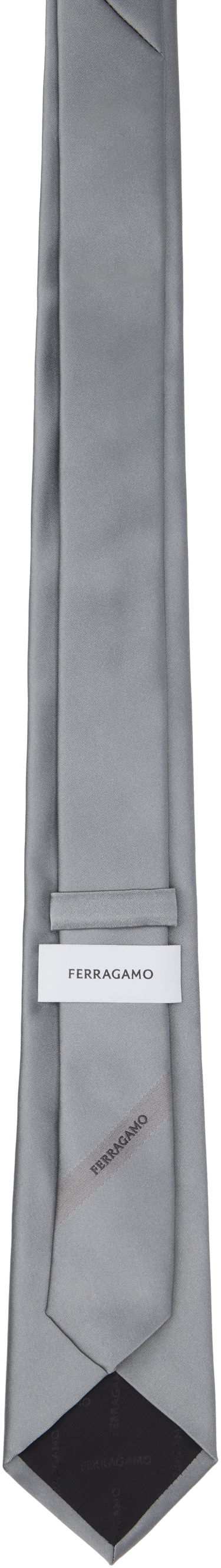 Колани FERRAGAMO Ferragamo Silk Tie Сиво | 763130, 1