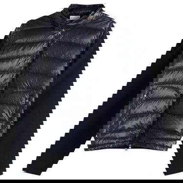 Пухо яке Moncler Men's Extrafine Wool Cardigan Hybrid Jacket, Size Large Тъмно синьо | 9B000-16-M1131-776, 1
