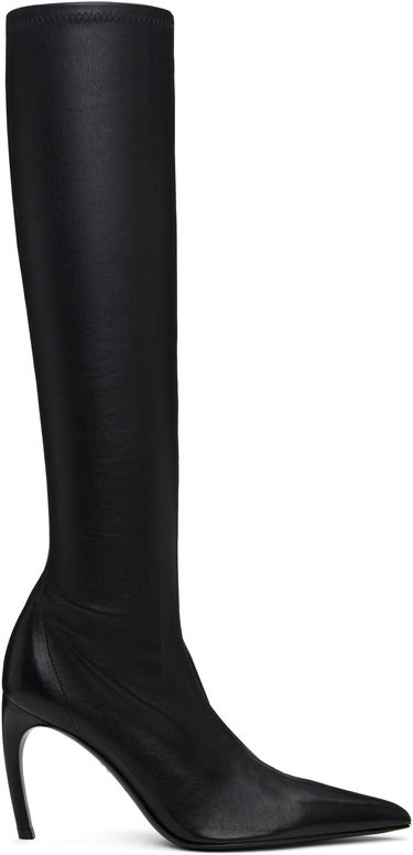 Чорапи FERRAGAMO Ferragamo High Nappa Stretch Boots Черно | 778269, 0