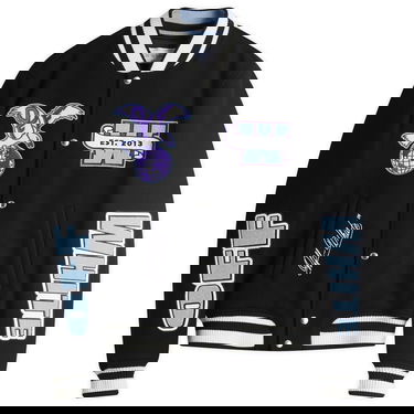 Яке бомбър Off-White Off-White Eagle Wool Varsity Jacket, Size Small Черно | OMEH053S25FAB0011049, 1