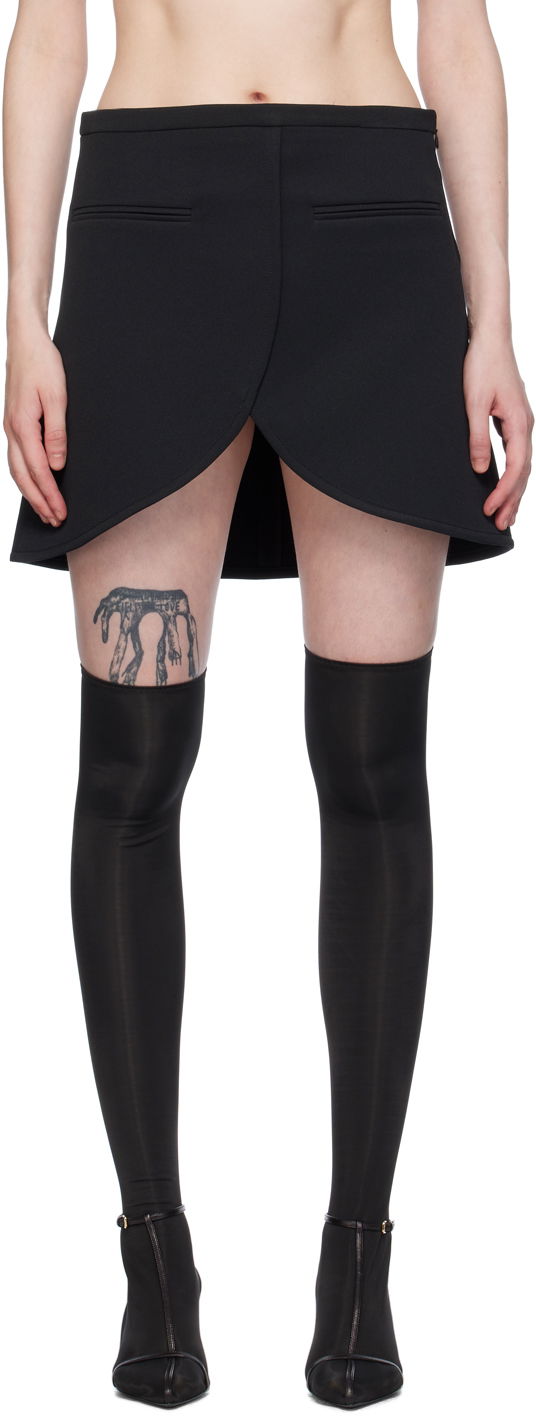 Пола Courrèges Ellipse Black Scuba Mini Skirt Черно | 224CJU171PL0007, 0