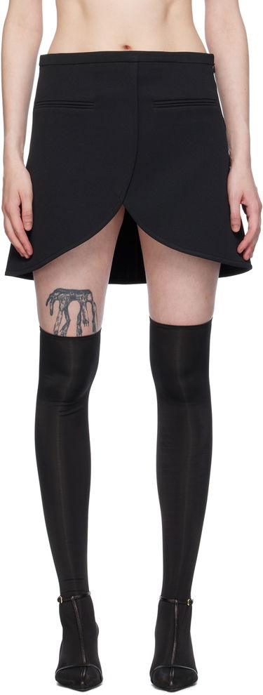 Пола Courrèges Ellipse Black Scuba Mini Skirt Черно | 224CJU171PL0007, 0