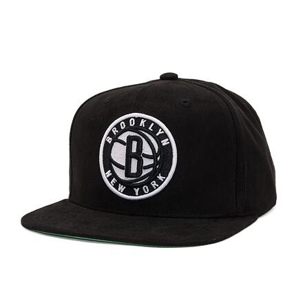 Шапка с козирка Mitchell & Ness Sweet Suede Snapback Brooklyn Nets Black Синьо | HHSS7359-BNEYYPPPBLCK, 0