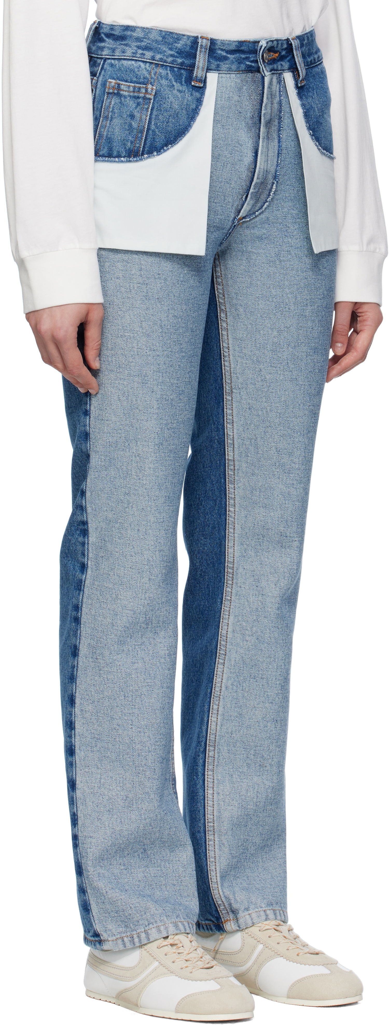 Дънки Maison Margiela MM6 Maison Margiela Straight-Leg Jeans Синьо | S52LA0256 M30018, 1