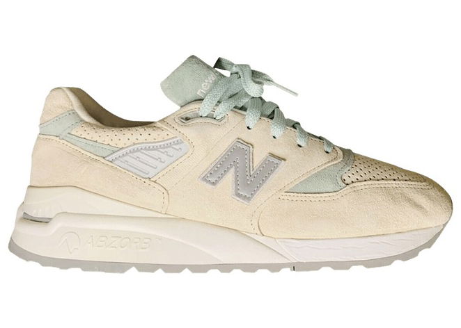 Кецове и обувки New Balance 998 NRML Angora Mint Cream Metallic Silver Бежово | US998MPR, 0
