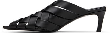 Аксесоари Anine Bing ANINE BING Eve Woven Heeled Mules Черно | A-14-11311-BLK1, 2
