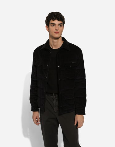 Яке Dolce & Gabbana Dolce & Gabbana Quilted Corduroy Padded Jacket Черно | G9BCUTFUVFBN0000, 3