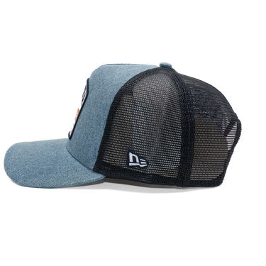 Шапка с козирка New Era New Era Western Rodeo Denim Patch 9FORTY Trucker Hat Синьо | 60691197, 2