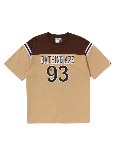 Тениска BAPE Football Relaxed Fit Tee Бежово | 1J30-109-001