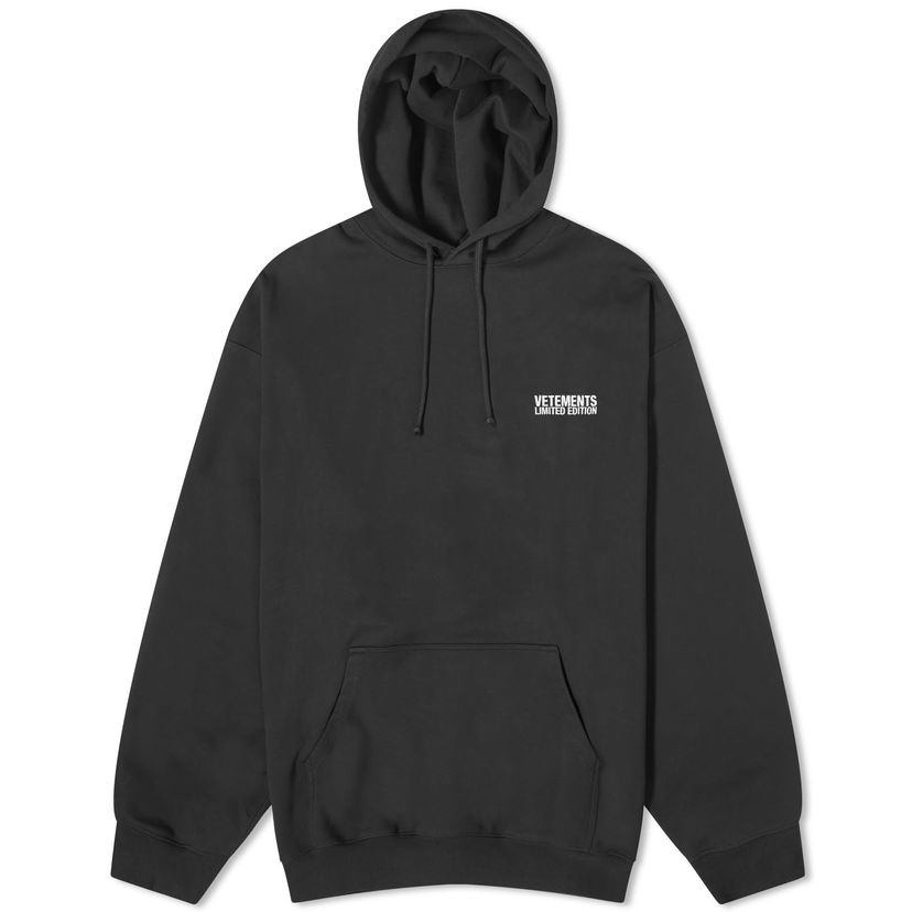 Суитчър VETEMENTS Embroidered Logo Hoodie Черно | UE64HD300B