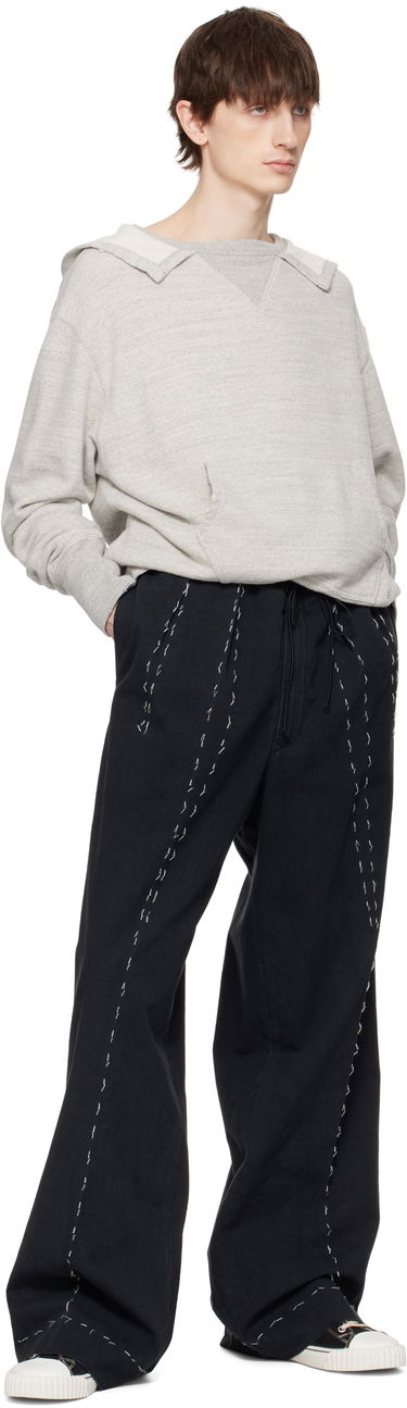 Панталони Maison Margiela Maison Margiela Work-In-Progress Stitch Detail Trousers Черно | S50KA0664 M35295, 3