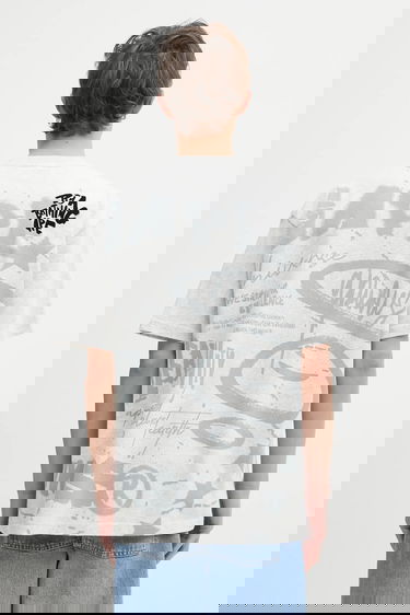 Тениска AAPE by A Bathing Ape All-Over Graffiti Print Short Sleeve T-shirt Theme Main Сиво | AAPTEM1755XAP, 0