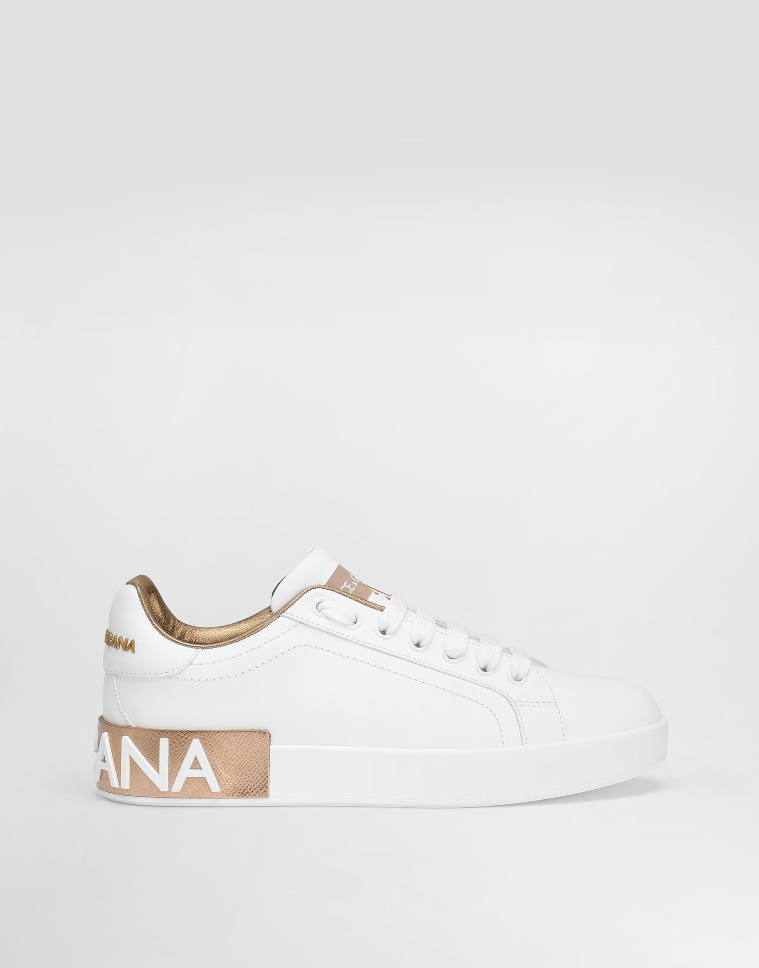 Кецове и обувки Dolce & Gabbana Portofino Calfskin Nappa With Lamé Details Бяло | CK1544AX6158L315, 0