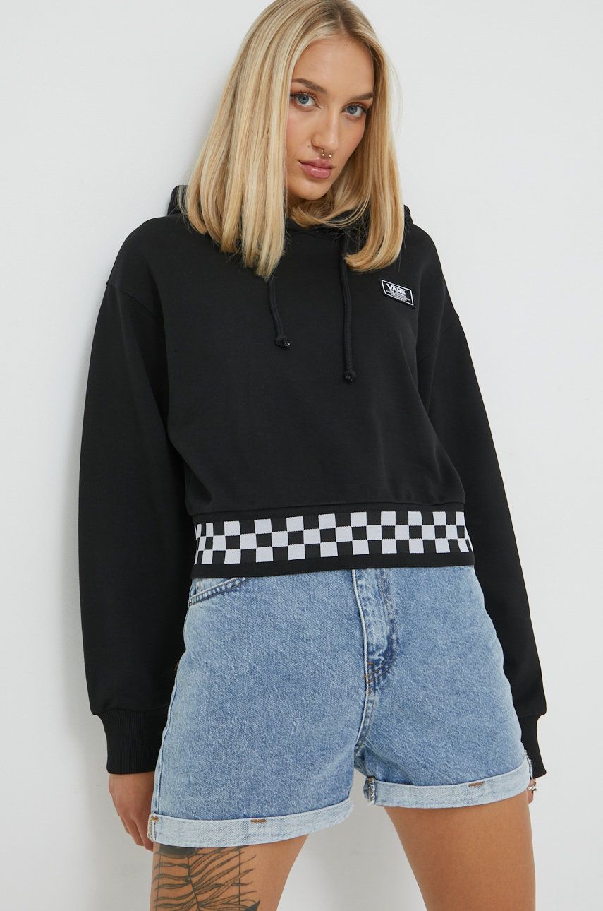 Суитчър Vans Cotton Hoodie Черно | VN0A7YKFBLK1, 0