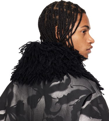 Шал Dries Van Noten Dries Van Noten Shag-Knit Collar Черно | 252-021226-2725, 2