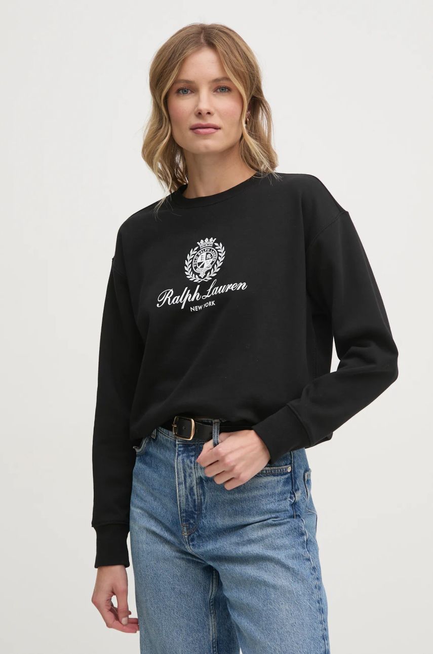 Суитчър Polo by Ralph Lauren Black Printed Sweatshirt Черно | 211959888, 0
