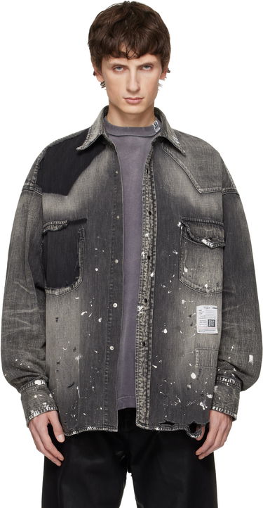 Риза Maison MIHARA YASUHIRO Distressed Denim Shirt Сиво | J15SH125, 0