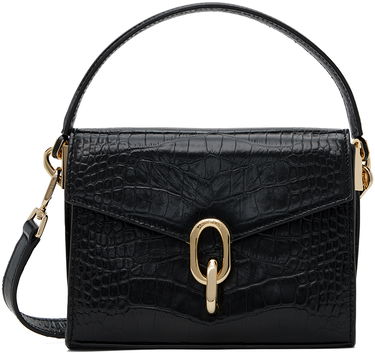 Дамска чанта Anine Bing Mini Colette Croc-Effect Leather Shoulder Bag Черно | A-13-2119-000, 0