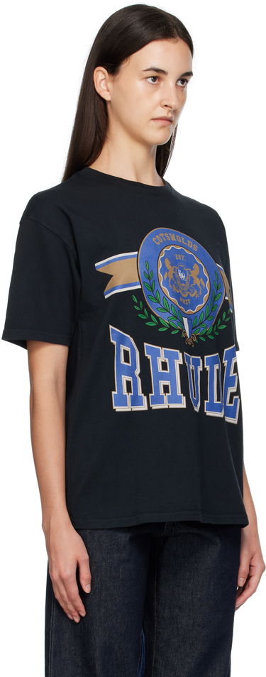 Тениска Rhude Rhude 'Cotswold' Crest Graphic Tee Черно | RHPF25TT06012, 4