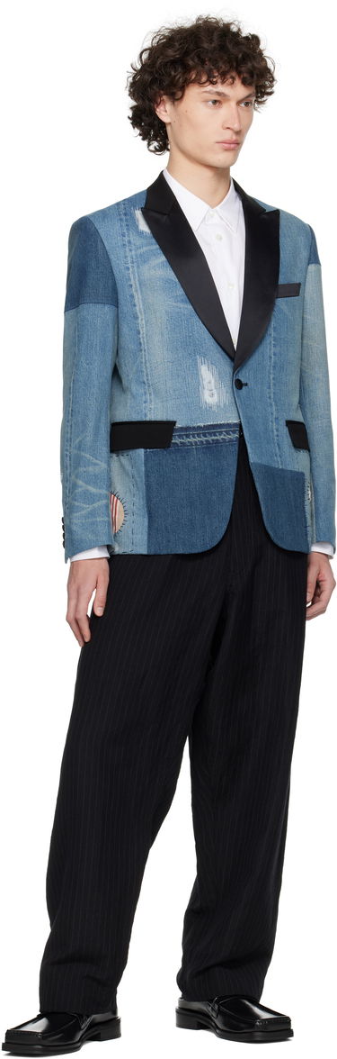 Яке Junya Watanabe Junya Watanabe Patchwork Denim Blazer Синьо | WO-J012-051, 3