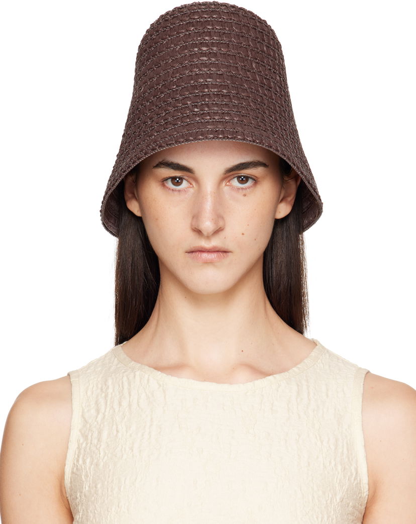 Шапка Max Mara Max Mara Wainer Woven Beach Hat Кафяво | 2514571052600
