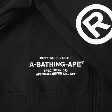 Суитчър BAPE Double Knit Shark Full Zip Hoodie Черно | 001ZPD701003X-BLK, 4
