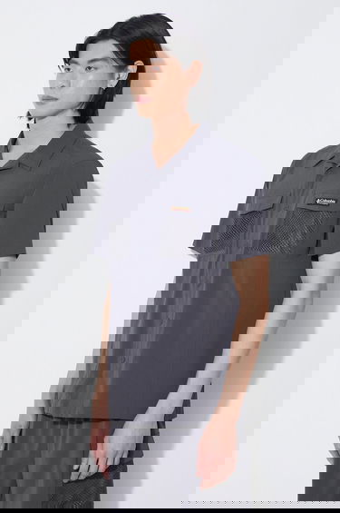 Риза Columbia Painted Peak Short Sleeve Shirt with Mesh Pockets and Classic Collar, Regular Fit Сиво | 2074541, 3