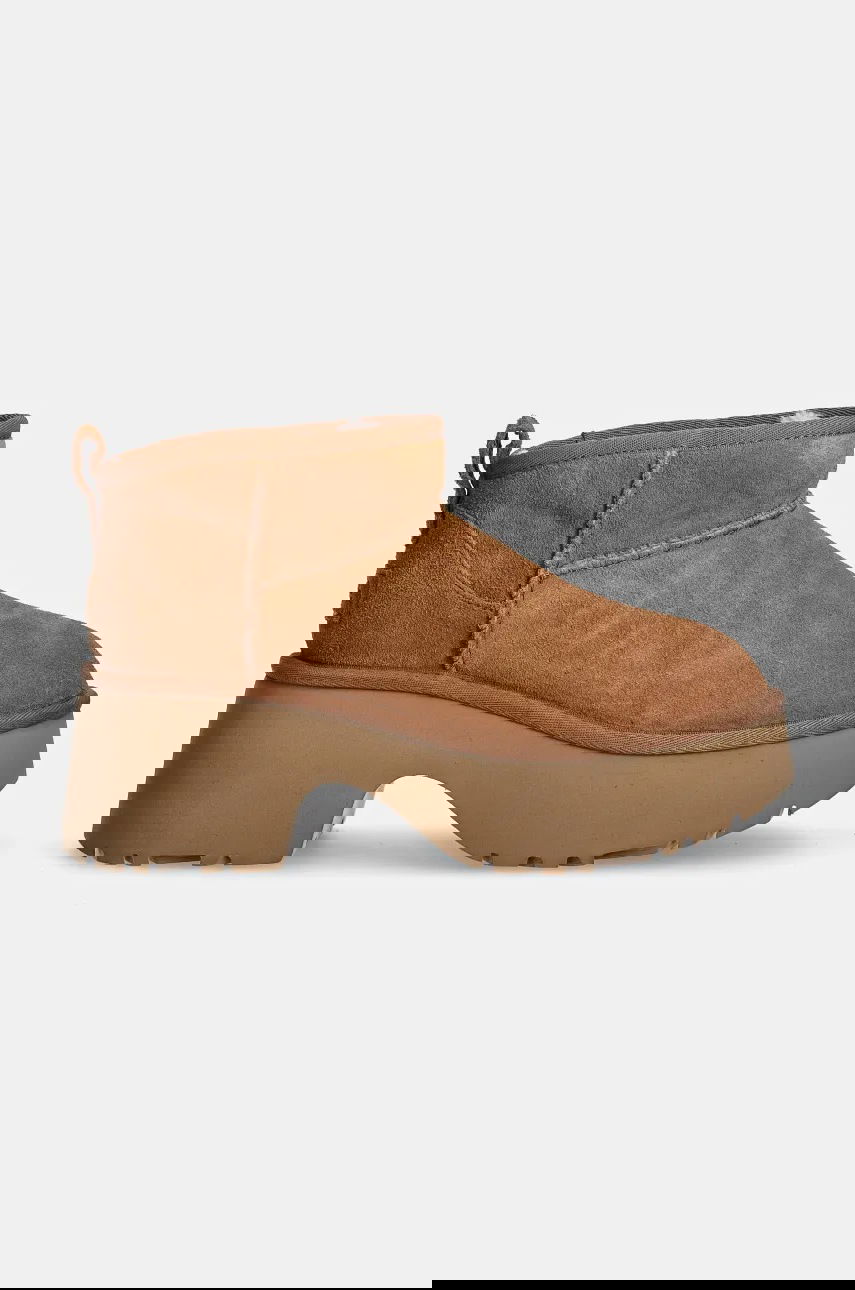 Кецове и обувки UGG Classic Ultra Mini New Heights Suede Platform Boots Кафяво | 1158311.CHE, 1
