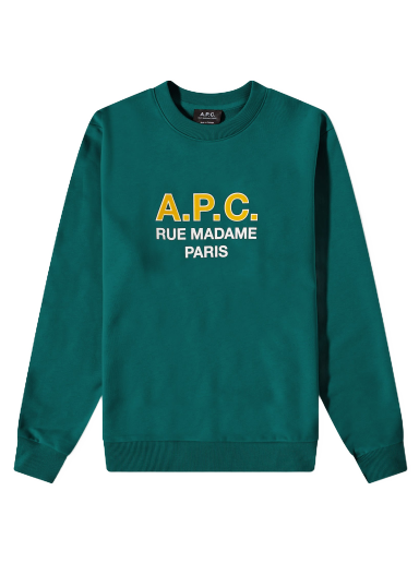 Суитчър A.P.C. Madame Logo Crew Sweat Зелено | COEZD-H27758-KAF