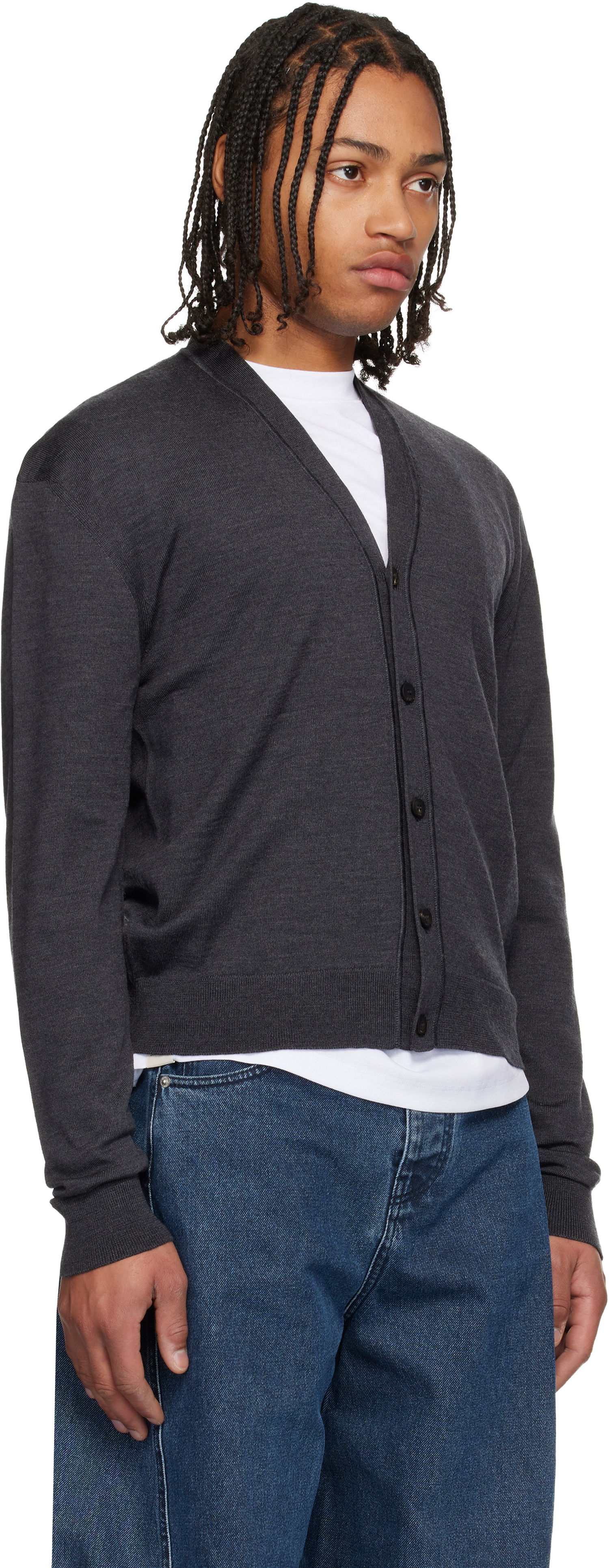 Пуловер Jacquemus Le Cardigan Brode Cardigan Сиво | 25HCDM00577AK00299, 1