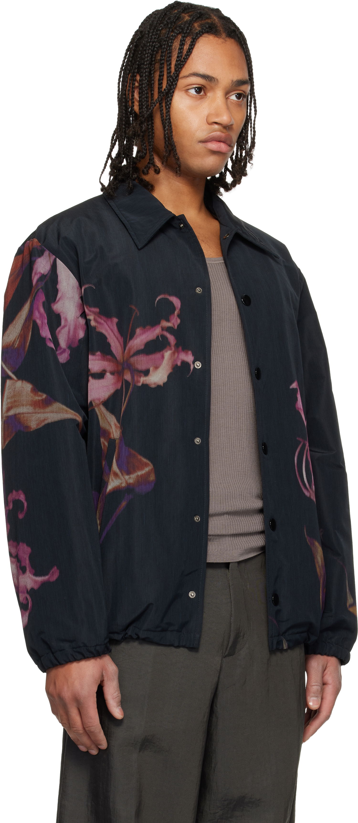 Яке Dries Van Noten Dries Van Noten Floral Printed Collared Jacket Многоцветен | 252-020575-2069, 1