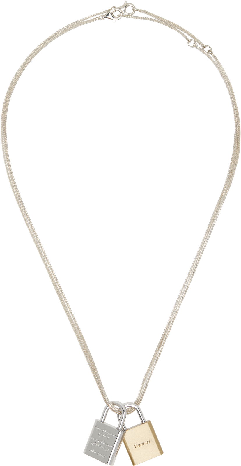 Колие OUR LEGACY Riddle Padlock Necklace Металик | A4258RBN