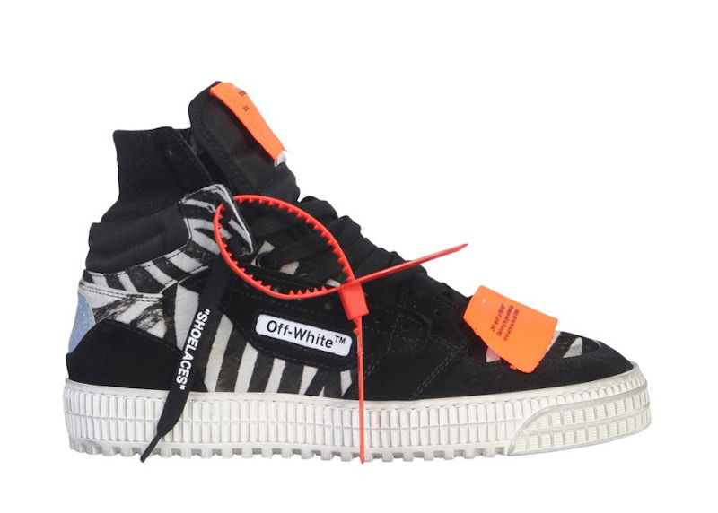 Кецове и обувки Off-White 3.0 Off Court High-Top Pony Zebra W Черно | OWIA112R21LEA0021001, 0