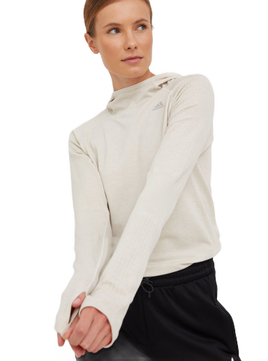 Суитчър adidas Performance X-City Running Knit Sweatshirt Бежово | HC6339