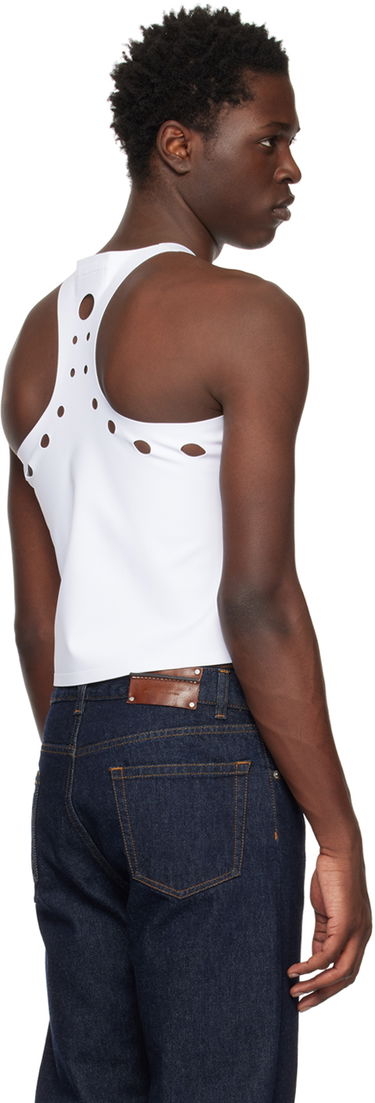 Потник Jean Paul Gaultier Gaultier Perforated Tank Бяло | 22/09-F-TO040L-J027, 2