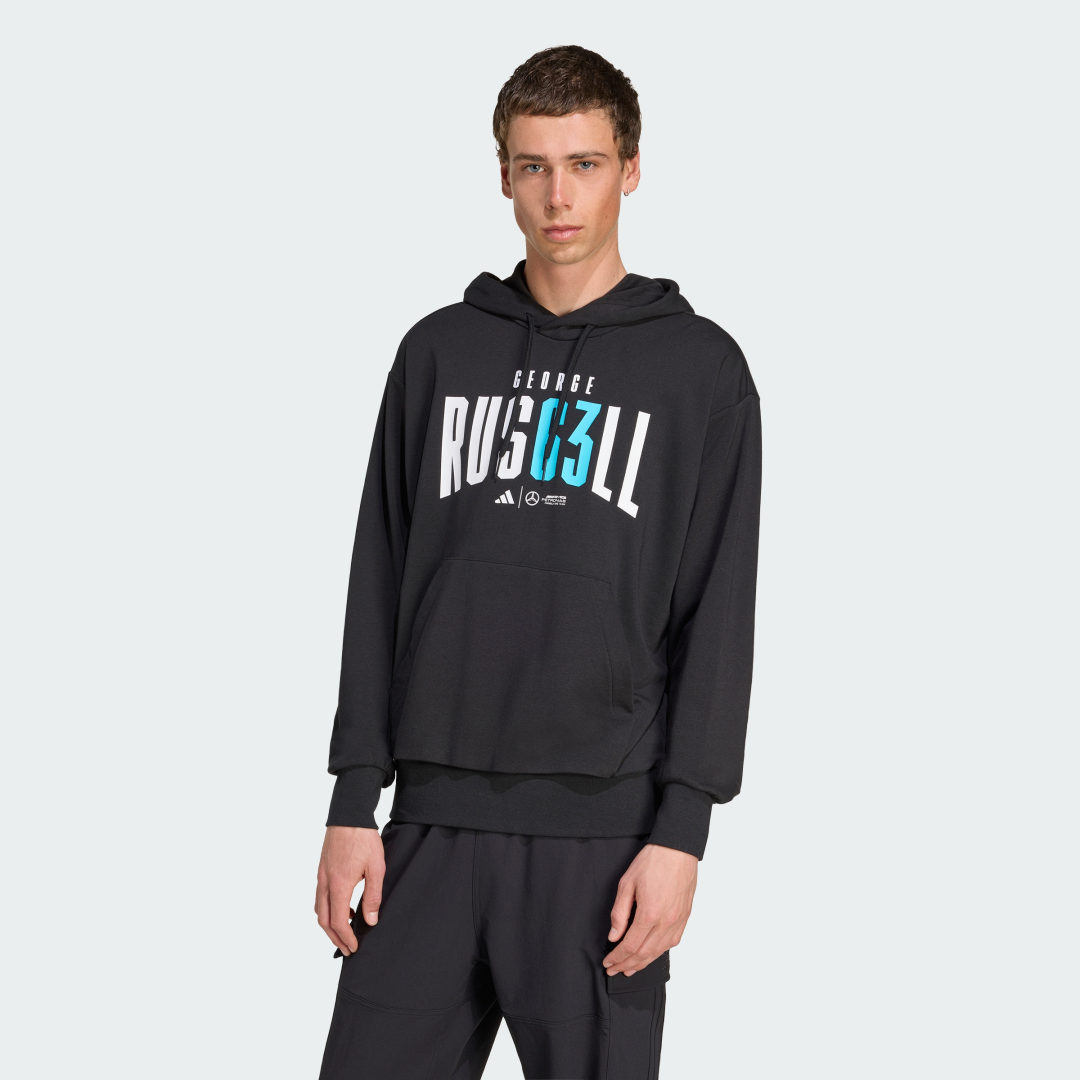 Суитчър adidas Performance Mercedes-AMG Petronas Formula One Team George Russell Hoodie Черно | JZ8903, 0